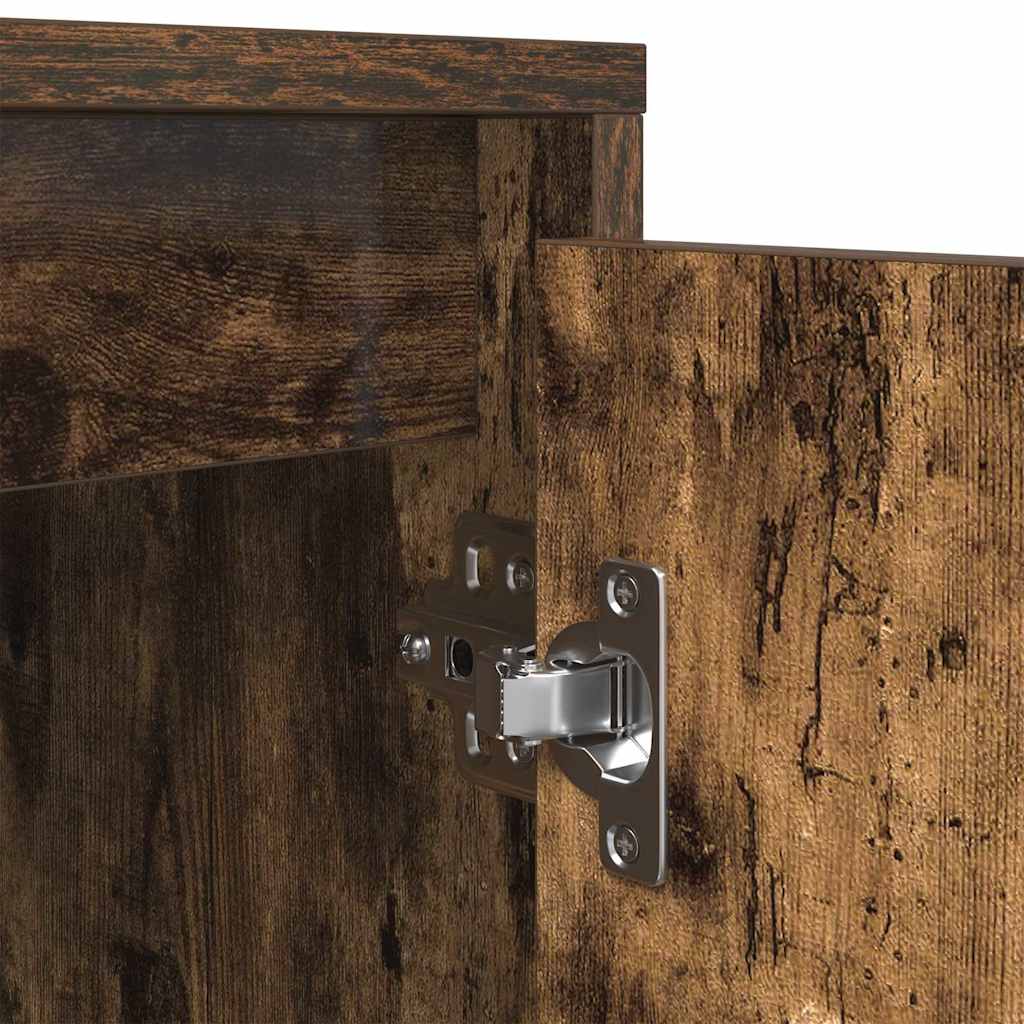 TV-Schrank mit LED-Leuchten Räuchereiche 100x41x50 cm