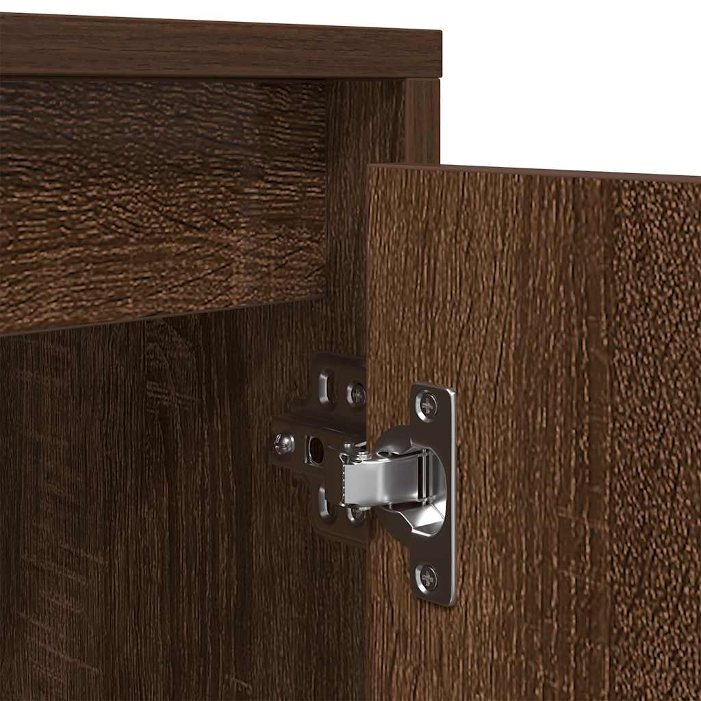 TV-Schrank mit LED-Leuchten Braun Eichen-Optik 100x41x50 cm