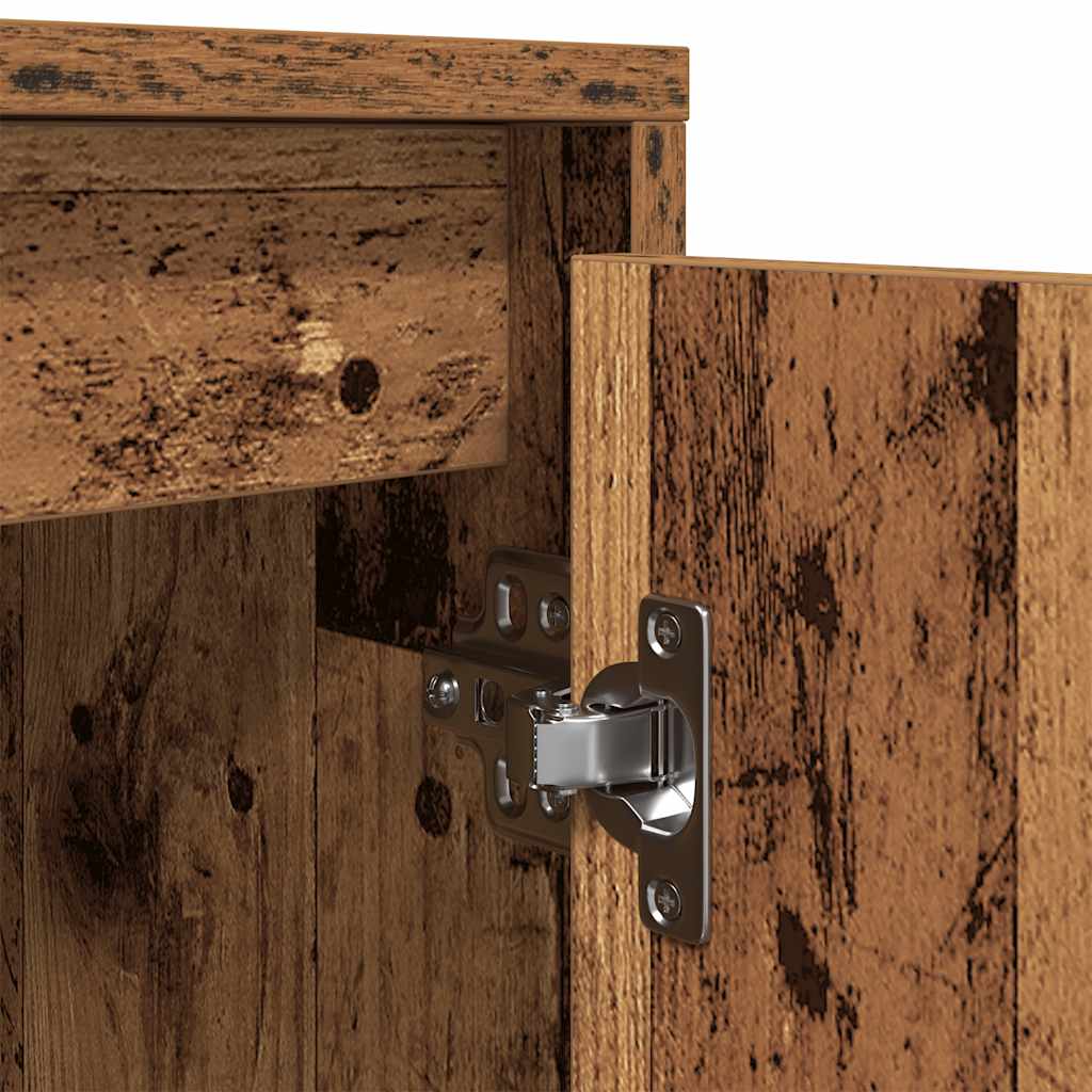 TV-Schrank mit LED-Leuchten Altholz-Optik 100x41x50 cm