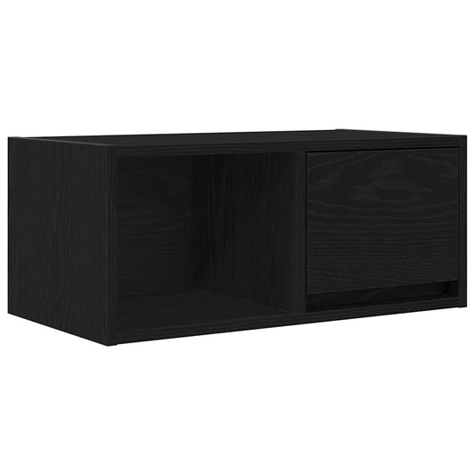 TV-Schrank Schwarz Eichen-Optik 60x31x25,5 cm Holzwerkstoff