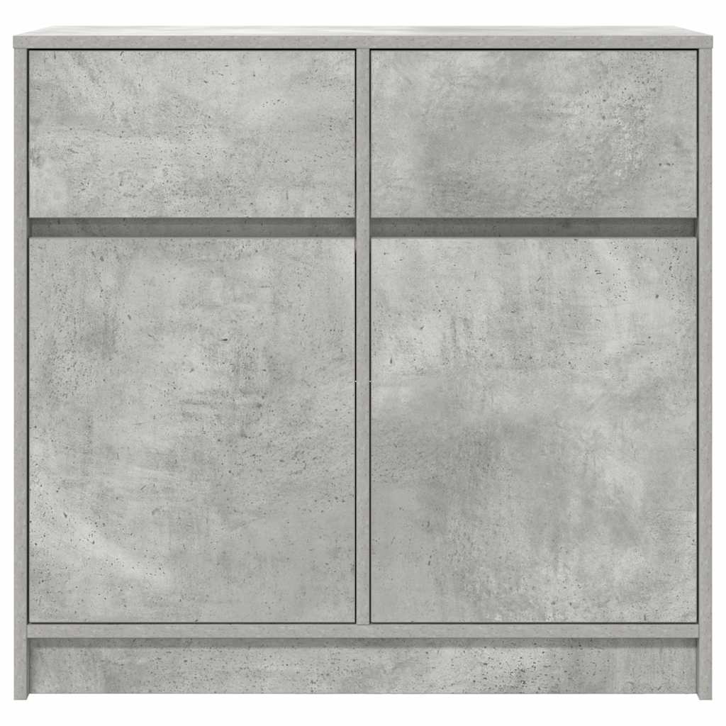 Sideboard mit Schublade Betongrau 80x34x76 cm Holzwerkstoff