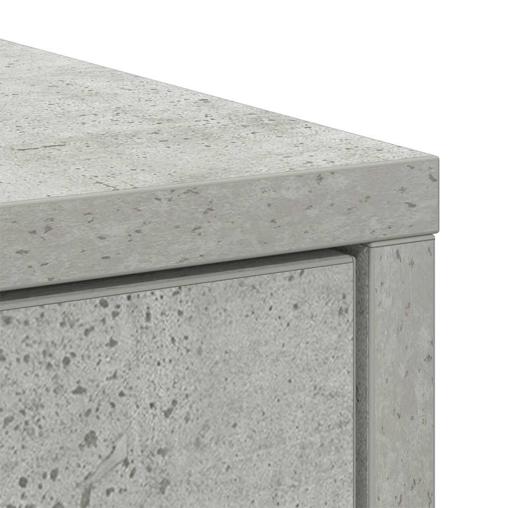 Sideboard mit Schublade Betongrau 80x34x76 cm Holzwerkstoff