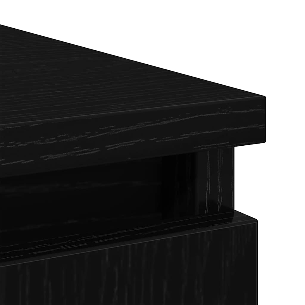 Sideboard mit Schublade Schwarz Eichen-Optik 71x35x65 cm