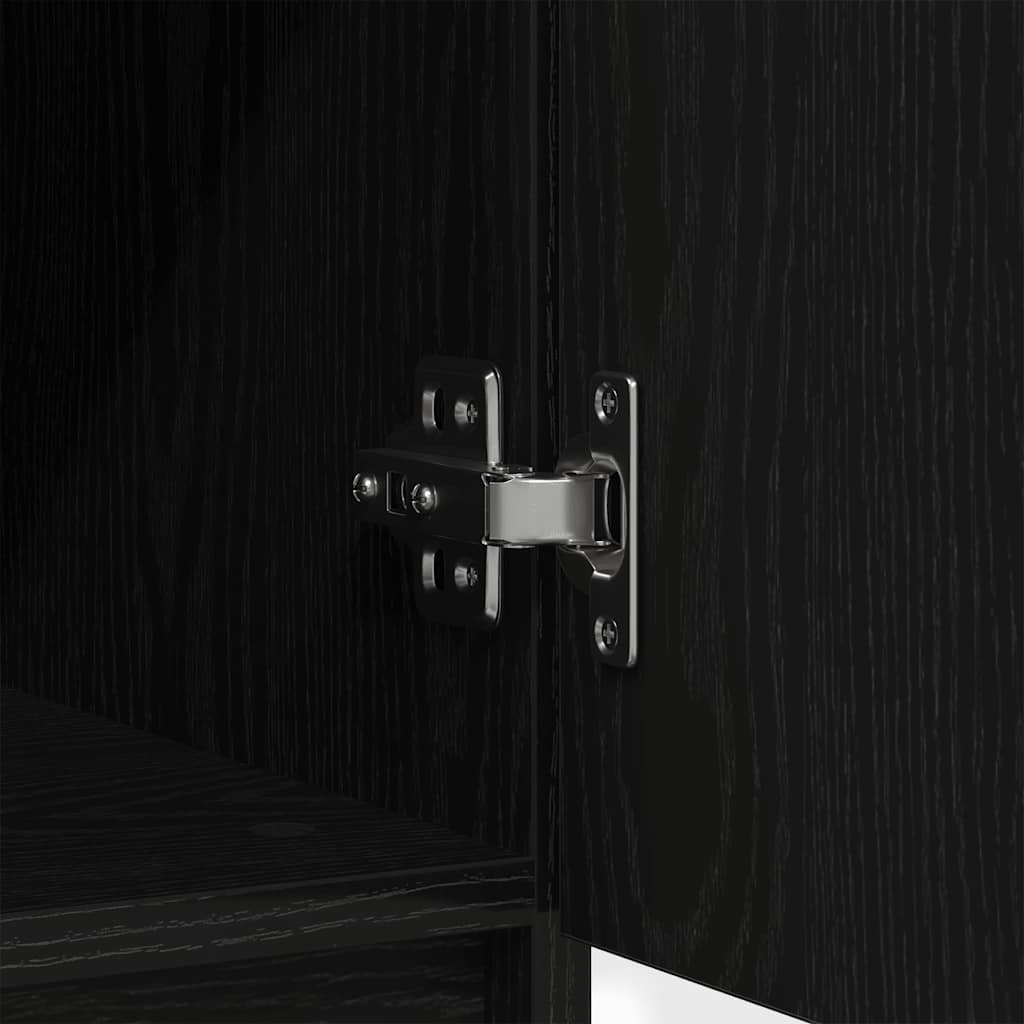 Sideboard mit Schublade Schwarz Eichen-Optik 71x35x65 cm