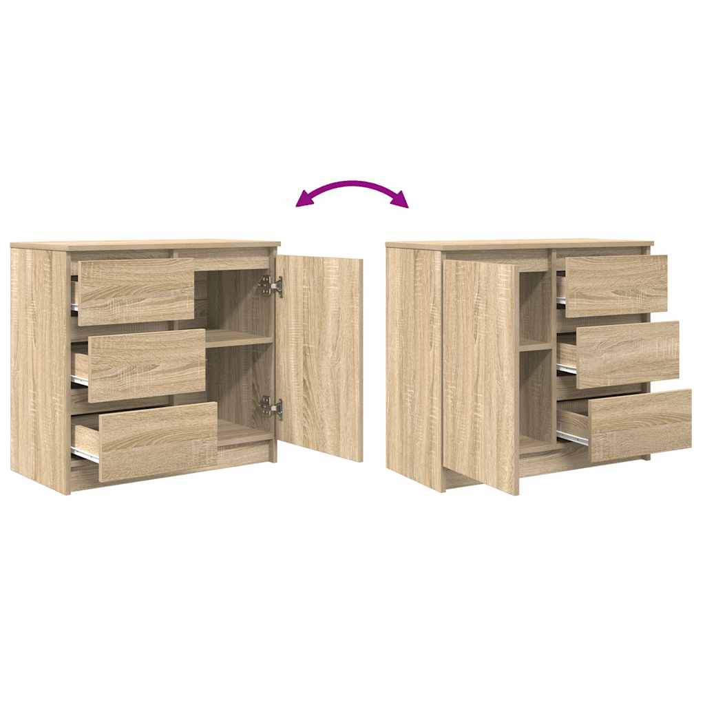 Sideboard mit Schublade Sonoma-Eiche 71x35x65 cm Holzwerkstoff