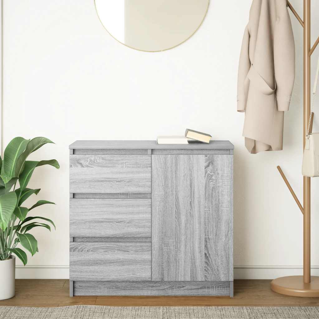 Sideboard mit Schublade Grau Sonoma 71x35x65 cm Holzwerkstoff