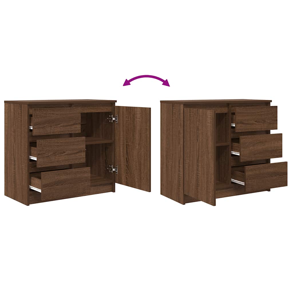 Sideboard mit Schublade Braun Eichen-Optik 71x35x65 cm