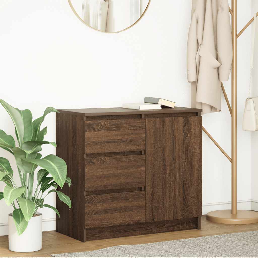 Sideboard mit Schublade Braun Eichen-Optik 71x35x65 cm