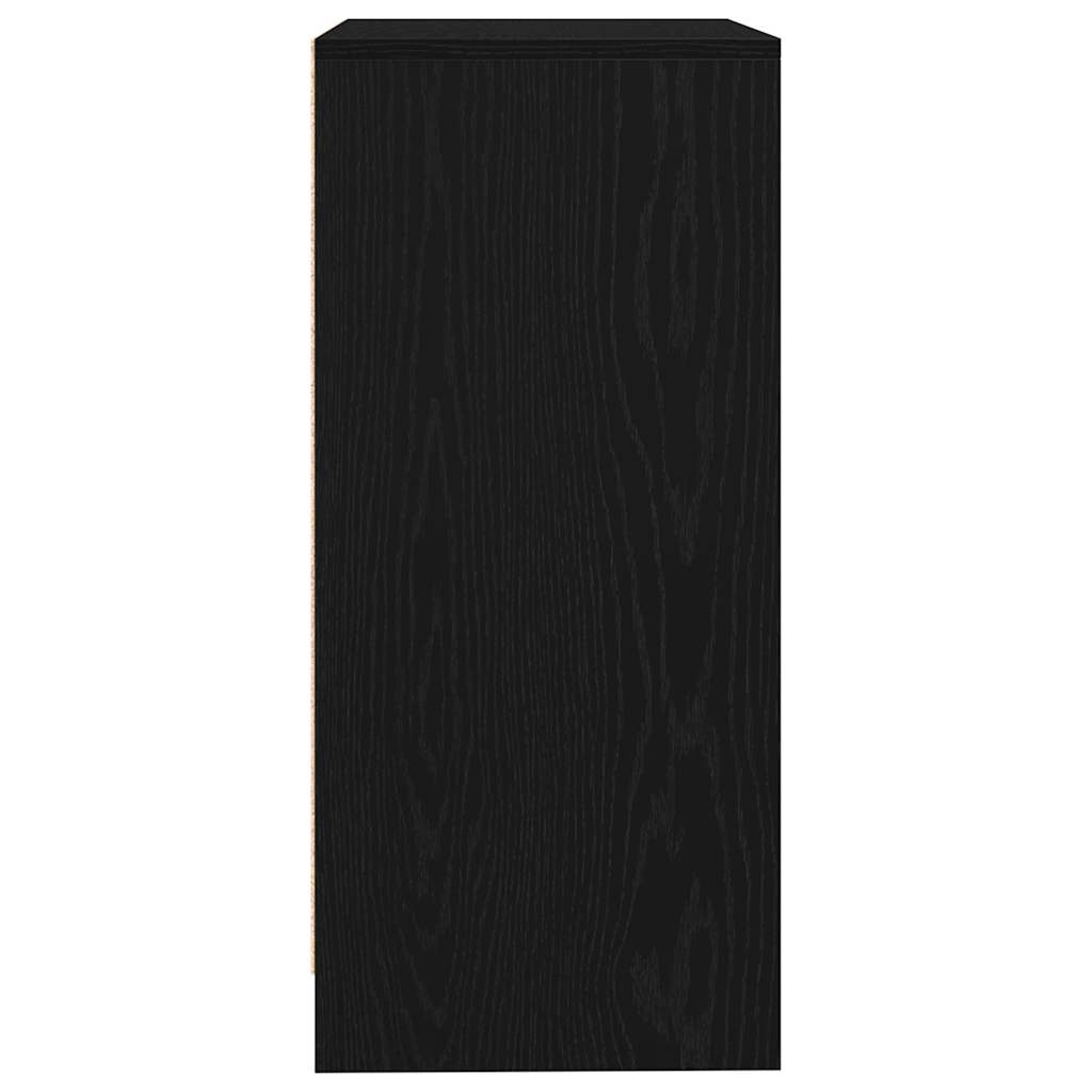 Sideboard Schwarz Eichen-Optik 57x34x76 cm Holzwerkstoff
