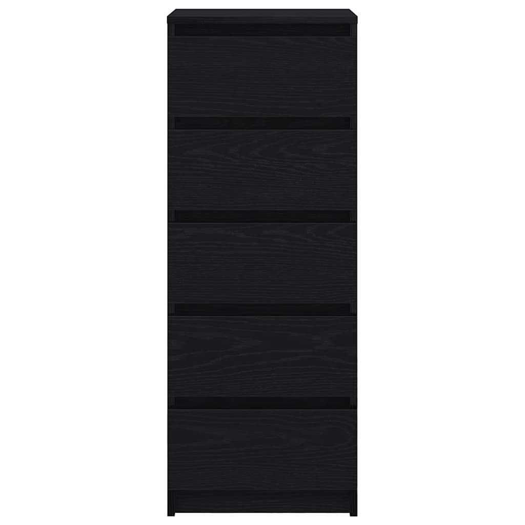 Sideboard mit Schubladen Schwarz Eichen-Optik 37,5x35x99 cm