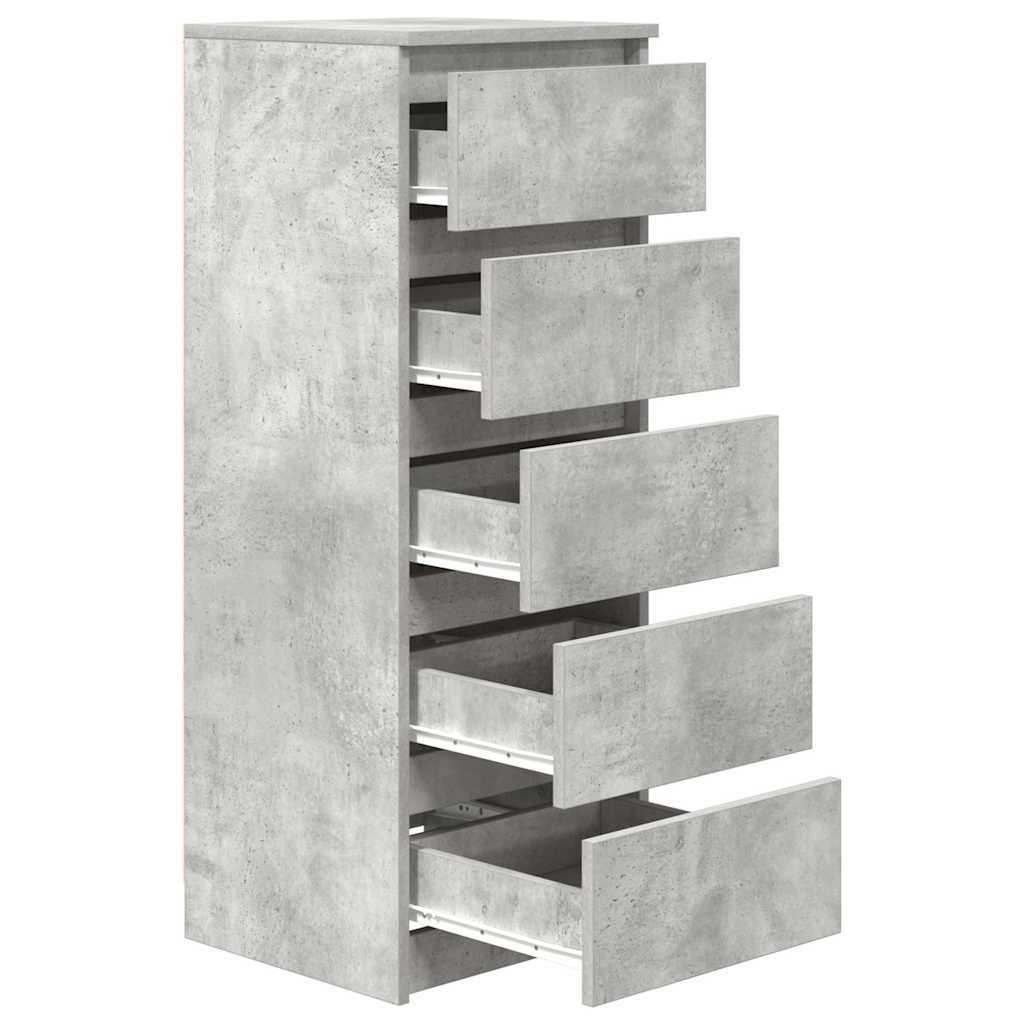 Sideboard mit Schubladen Betongrau 37,5x35x99 cm Holzwerkstoff