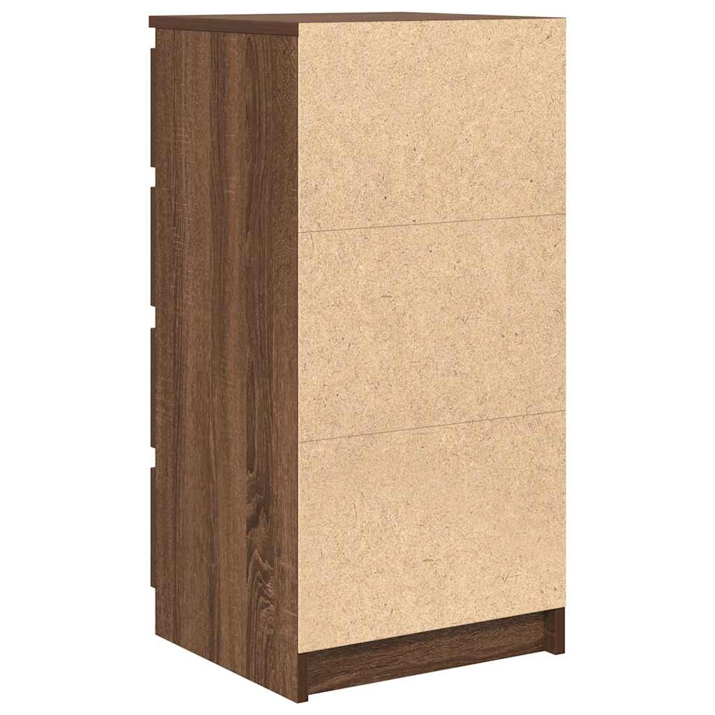 Sideboard mit Schubladen Braun Eichen-Optik 37,5x35x99 cm