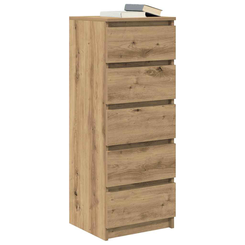Sideboard mit Schubladen Artisan-Eiche 37,5x35x99 cm
