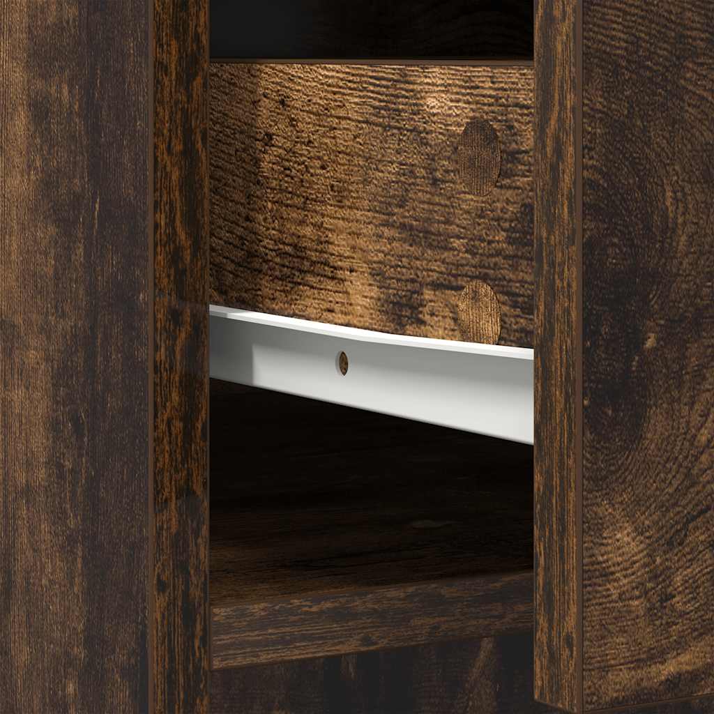 Sideboard mit Schubladen und Türen Räuchereiche 70,5x34x74,5 cm