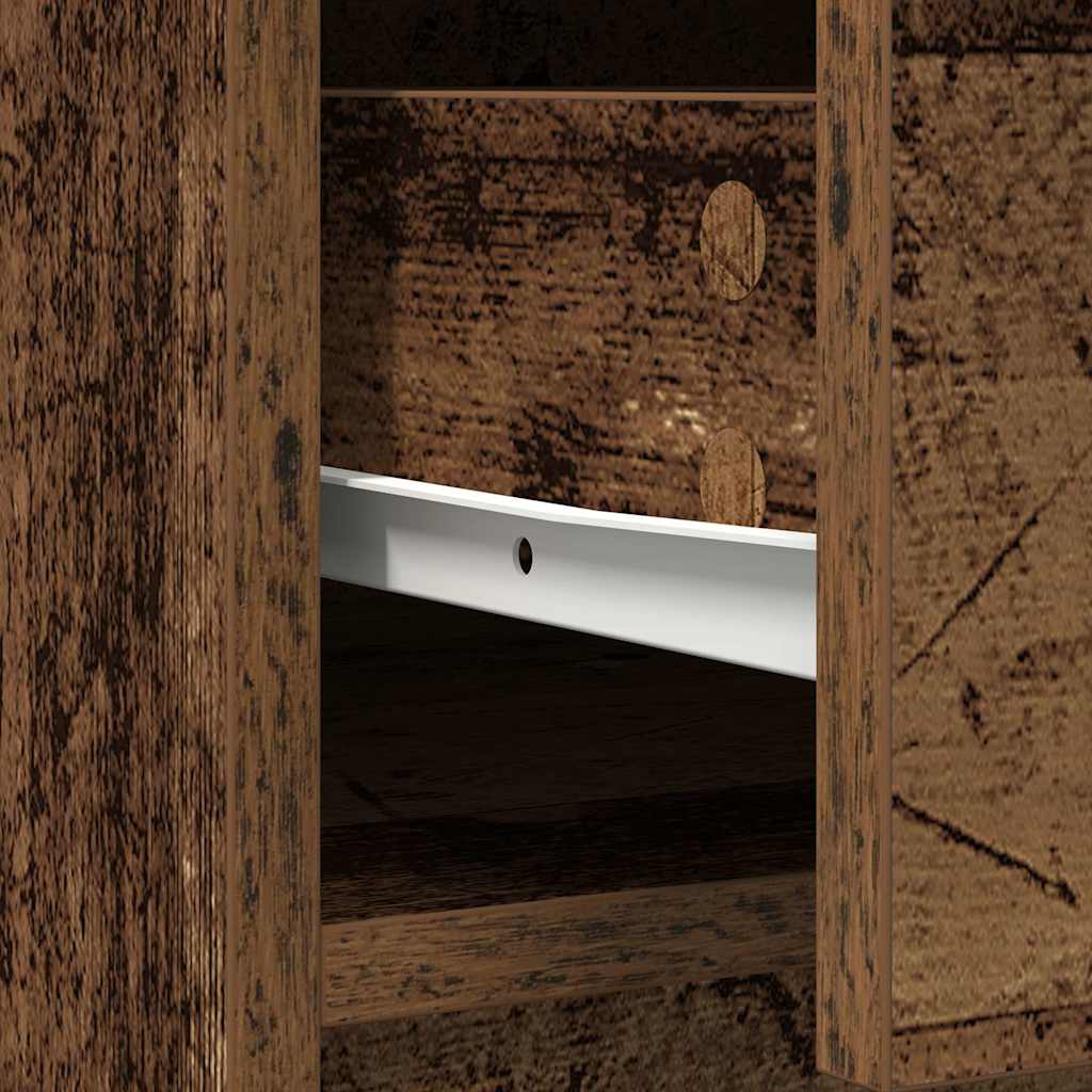 Sideboard mit Schubladen und Türen Altholz-Optik 70,5x34x74,5cm