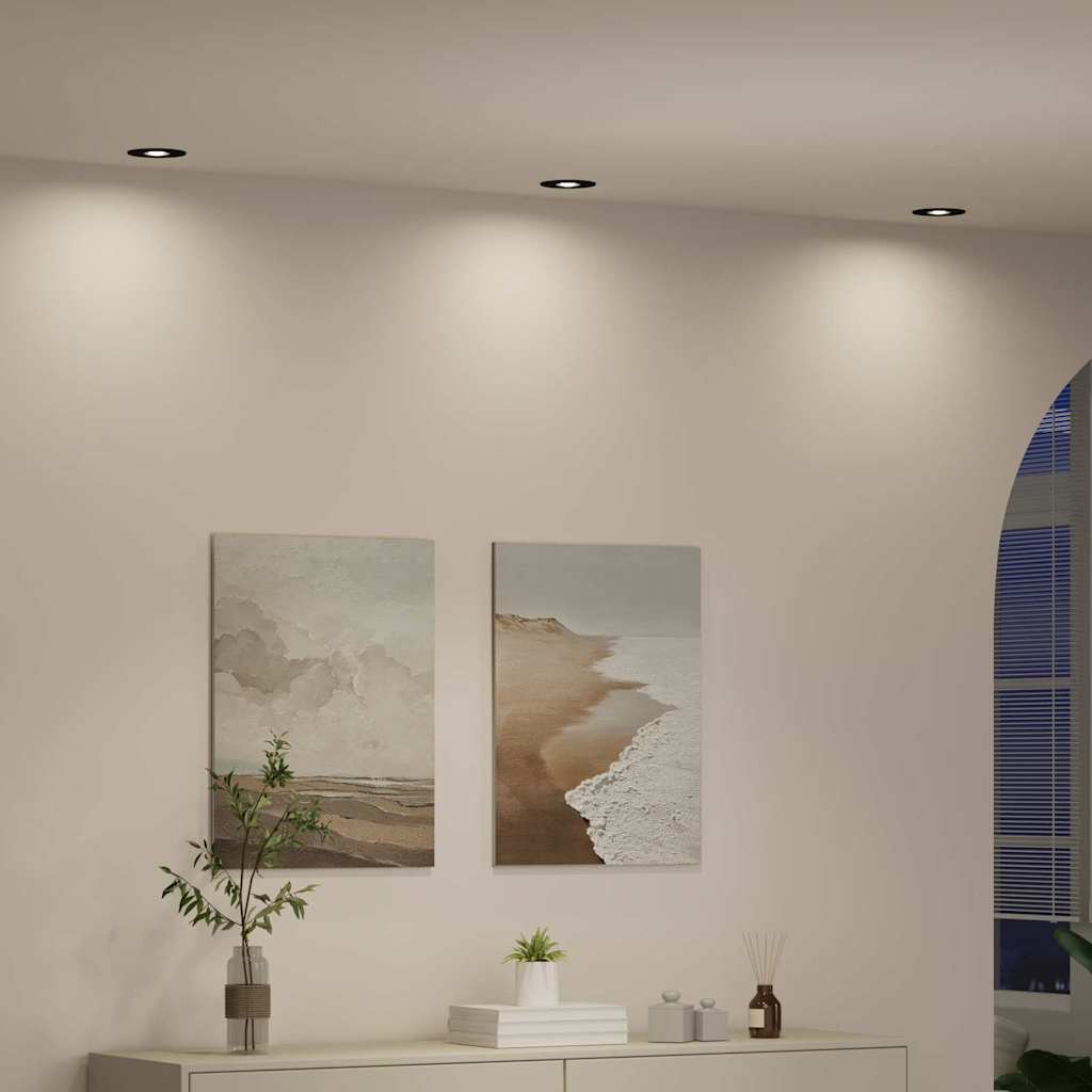 Spotlights mit Scheinwerfern 6 pcs Schwarz 9 x 9 x cm Aluminium