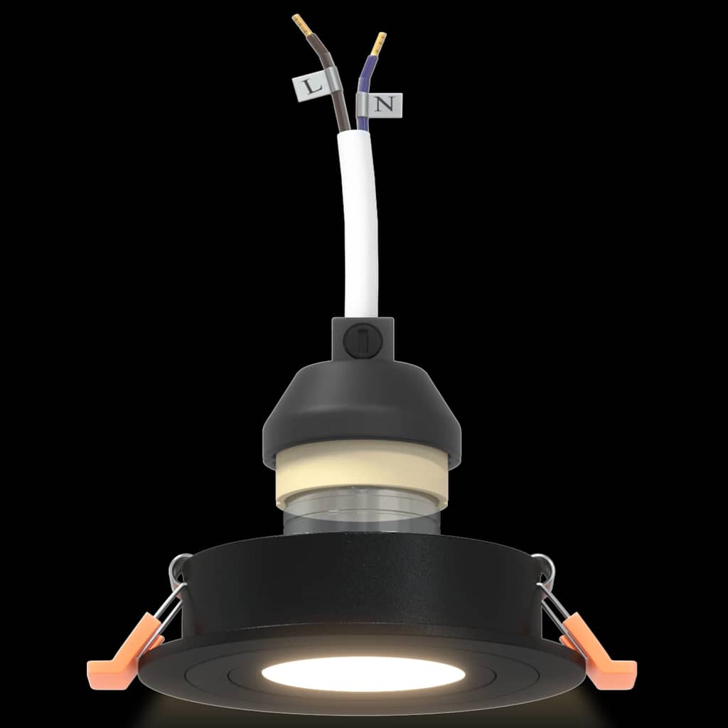 Spotlights mit Strahlern 6 pcs Schwarz 9 x 9 x cm Aluminium