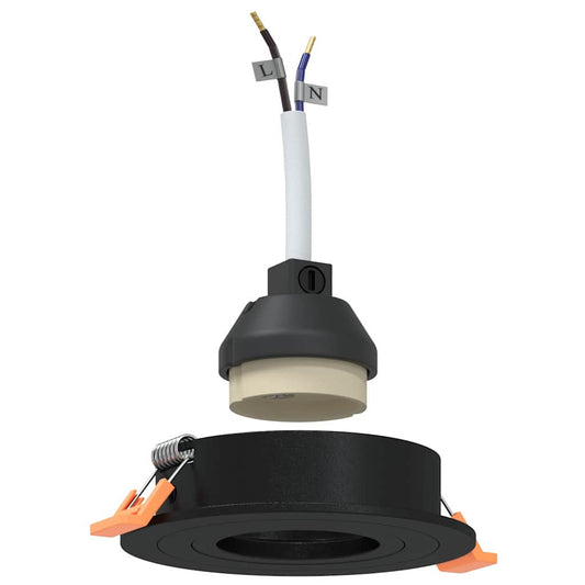 Spotlights mit Strahlern 24 pcs Schwarz 9 x 9 x cm Aluminium