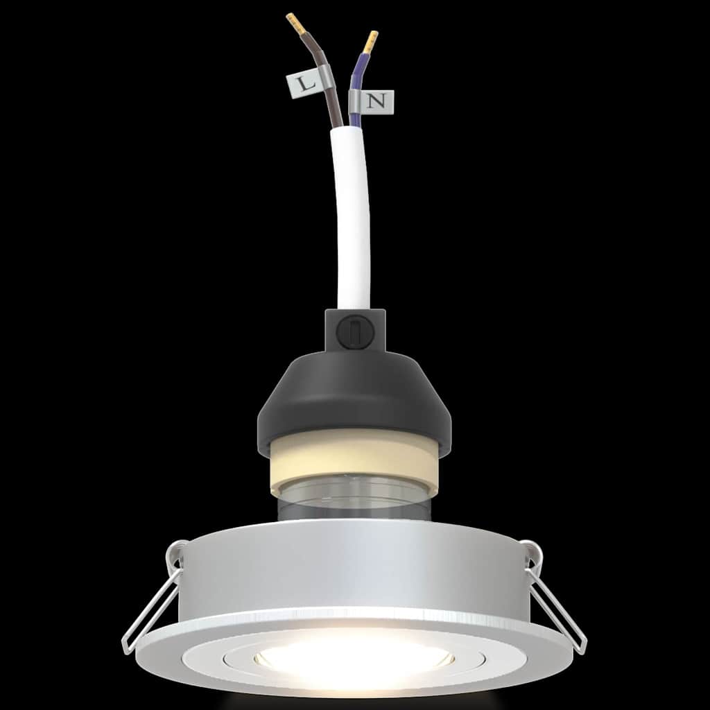 Spotlights mit Scheinwerfern 24 pcs Silber 9 x 9 x cm Aluminium