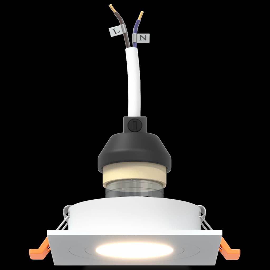 Spotlights mit Strahlern 12 pcs Weiß 9 x 9 x cm Aluminium