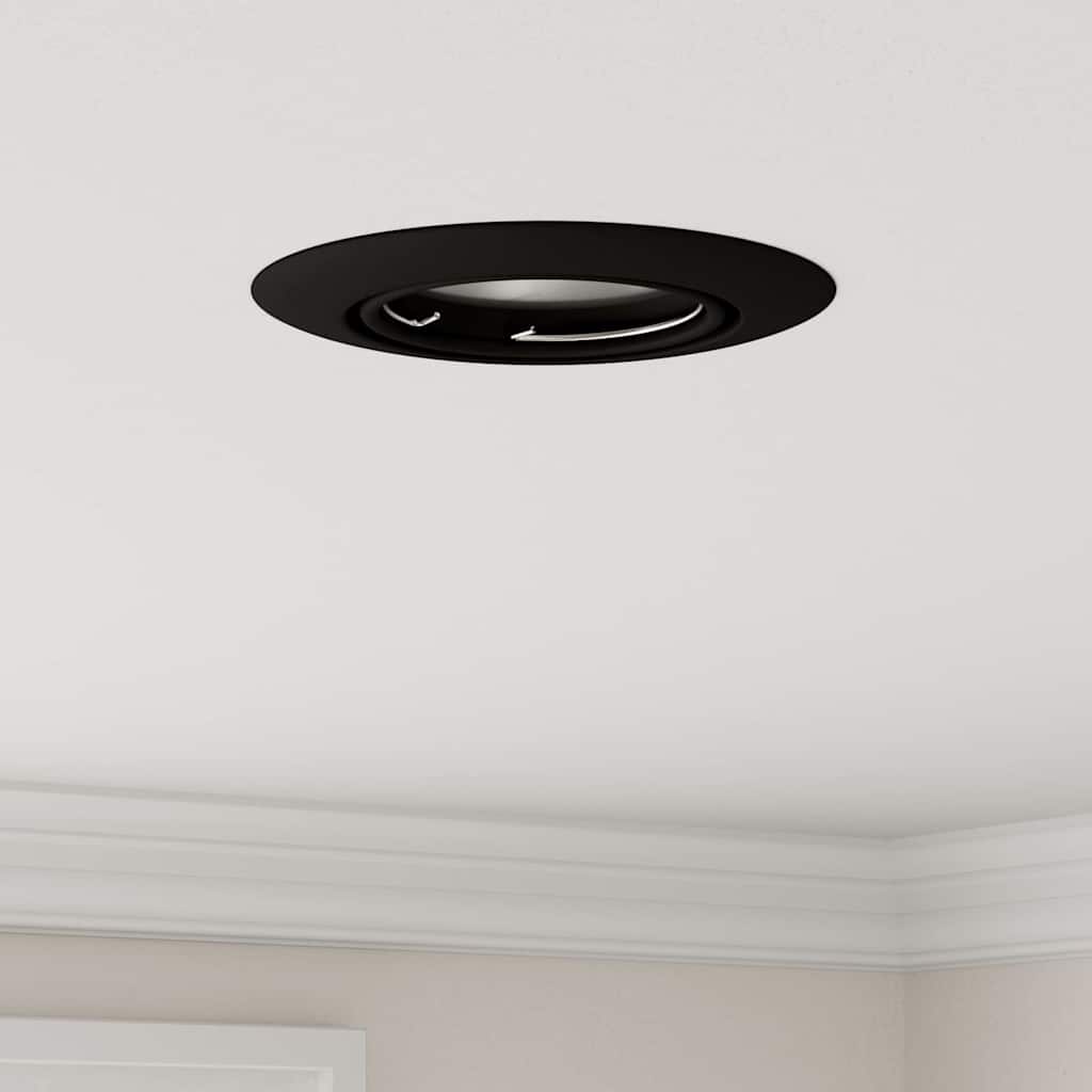 Spotlights mit Scheinwerfern 6 pcs Schwarz 9 x 9 cm Metall