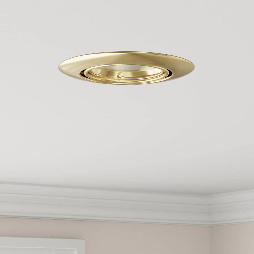 Spotlights mit Scheinwerfern 12 pcs Gold 9 x 9 cm Metall