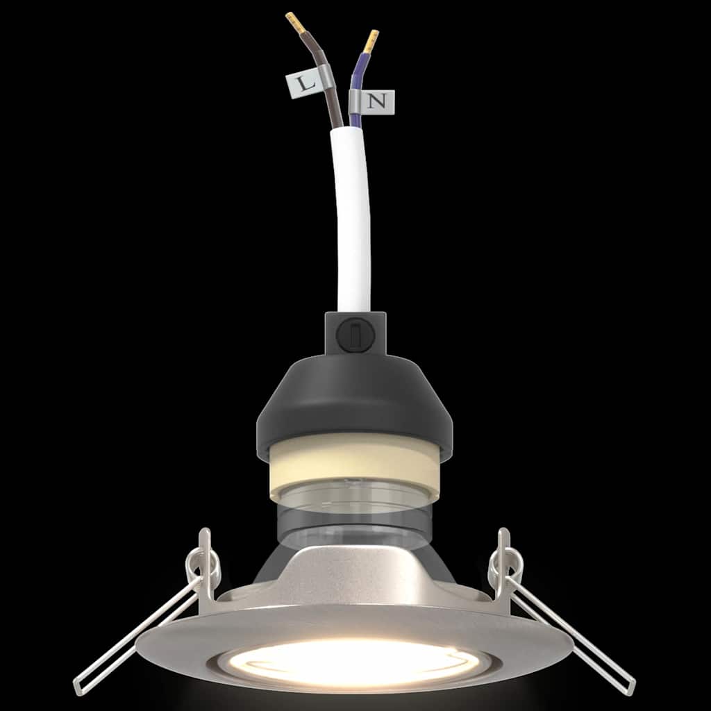 Spotlights mit Strahlern 12 pcs Silber 9 x 9 cm Metall