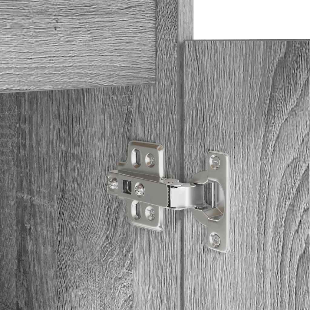 Schreibtisch mit Tür Grau Sonoma 140 x 49 x 76 cm Holzwerkstoff