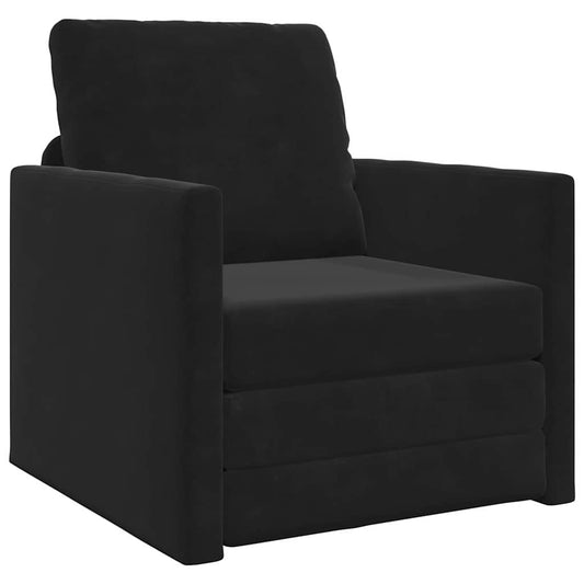 Schlafsofa Schwarz 74 x 77 x 81 cm Samt