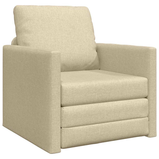 Schlafsofa Creme 74 x 77 x 81 cm Samt