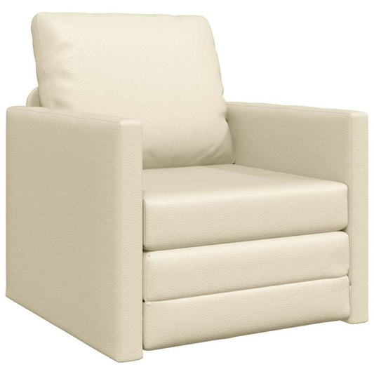 Schlafsofa Creme 74 x 77 x 81 cm Samt