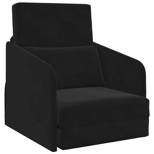 Schlafsofa Schwarz 65 x 80 x 83 cm Samt