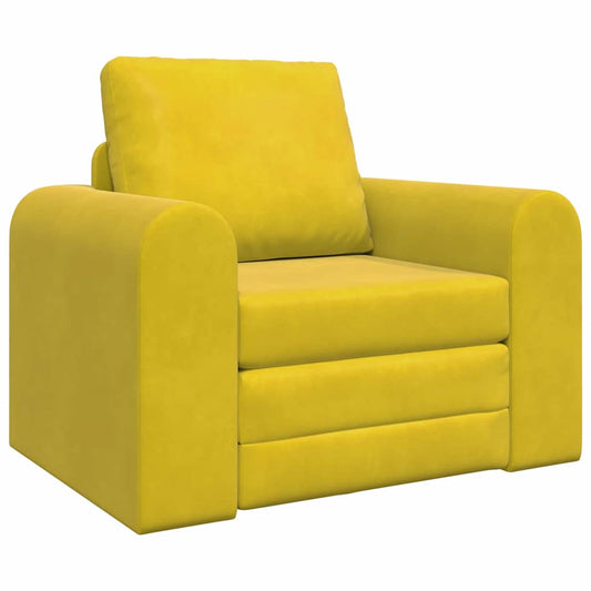Schlafsofa Gelb 98 x 71 x 83 cm Samt
