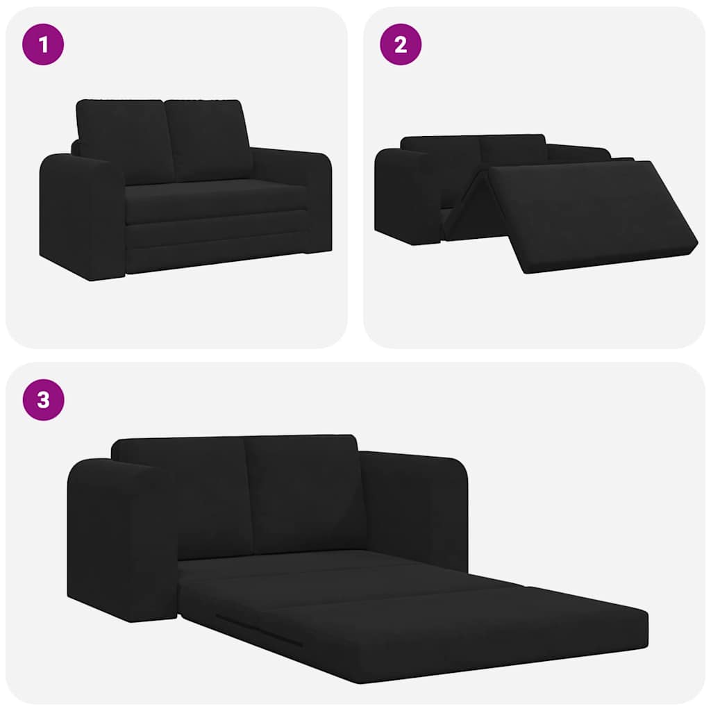 Schlafsofa Schwarz 148 x 71 x 83 cm Samt