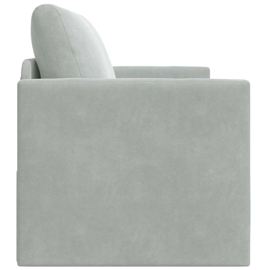 Sofa Bett Hellgrau 124 x 204 x 61 cm Samt