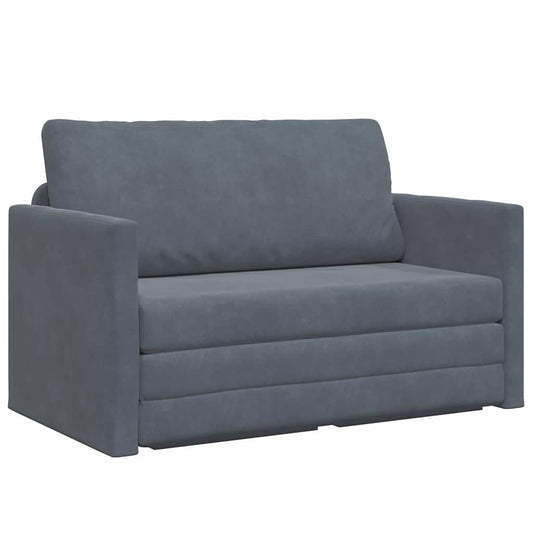Schlafsofa Dunkelgrau 124 x 204 x 61 cm Samt