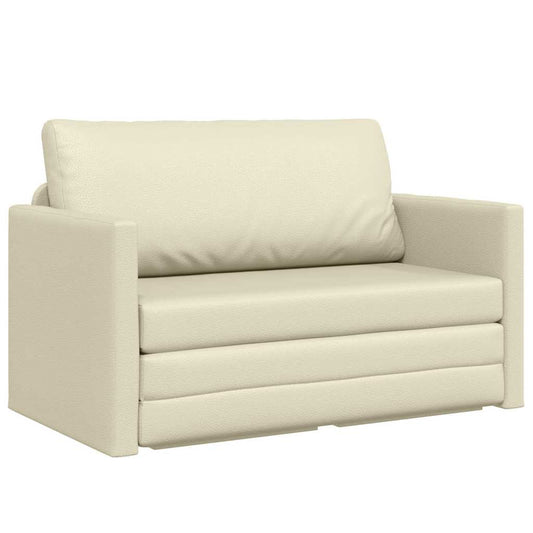Schlafsofa Creme 124 x 71 x 78 cm Samt