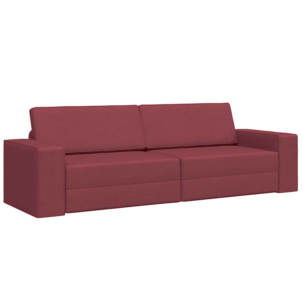 Boden-Sofa-Bett Weinrot 245 x 78 x 77 cm Stoff