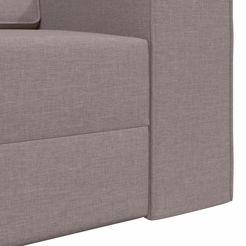 Boden-Sofa-Bett Taupe 245 x 78 x 77 cm Stoff
