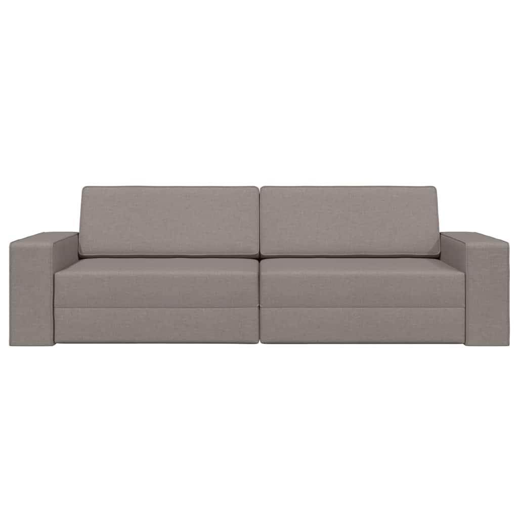 Boden-Sofa-Bett Taupe 245 x 78 x 77 cm Stoff