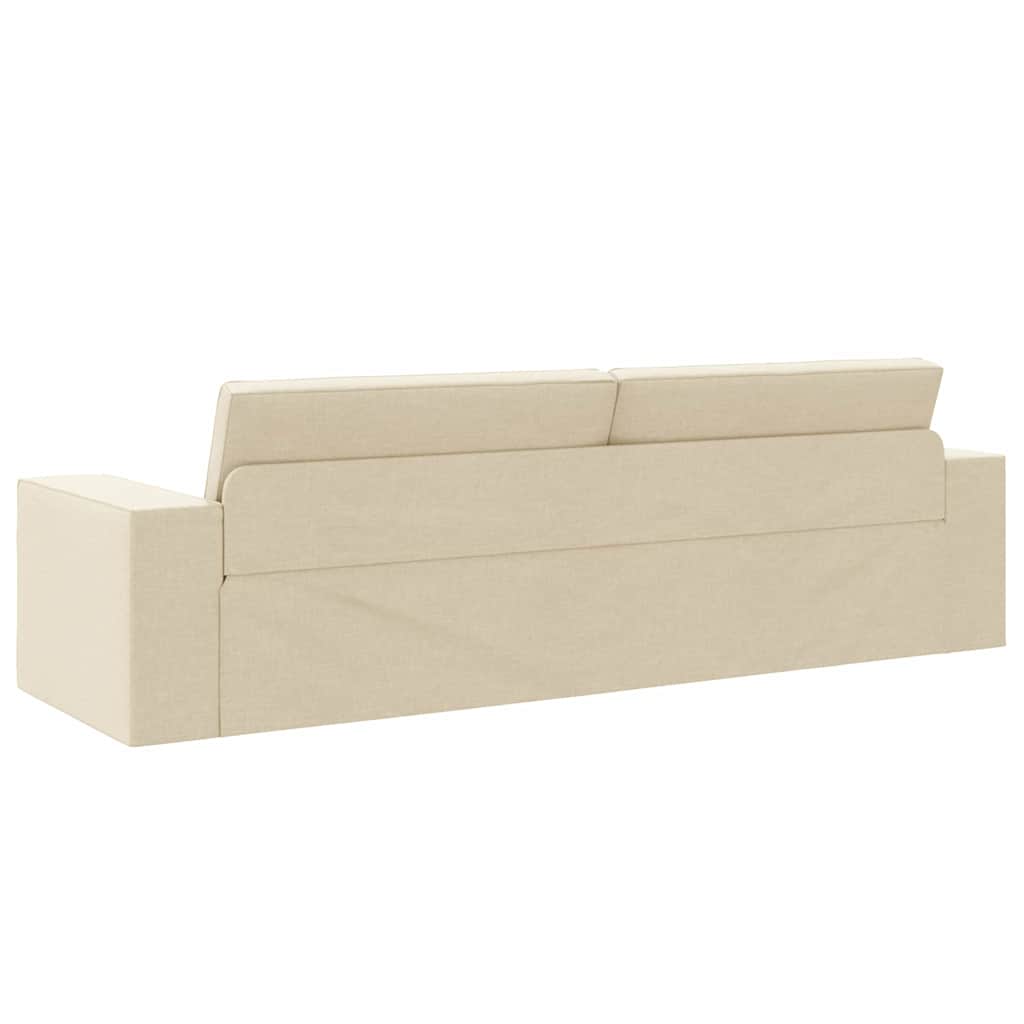 Boden-Sofa-Bett Creme 245 x 78 x 77 cm Stoff