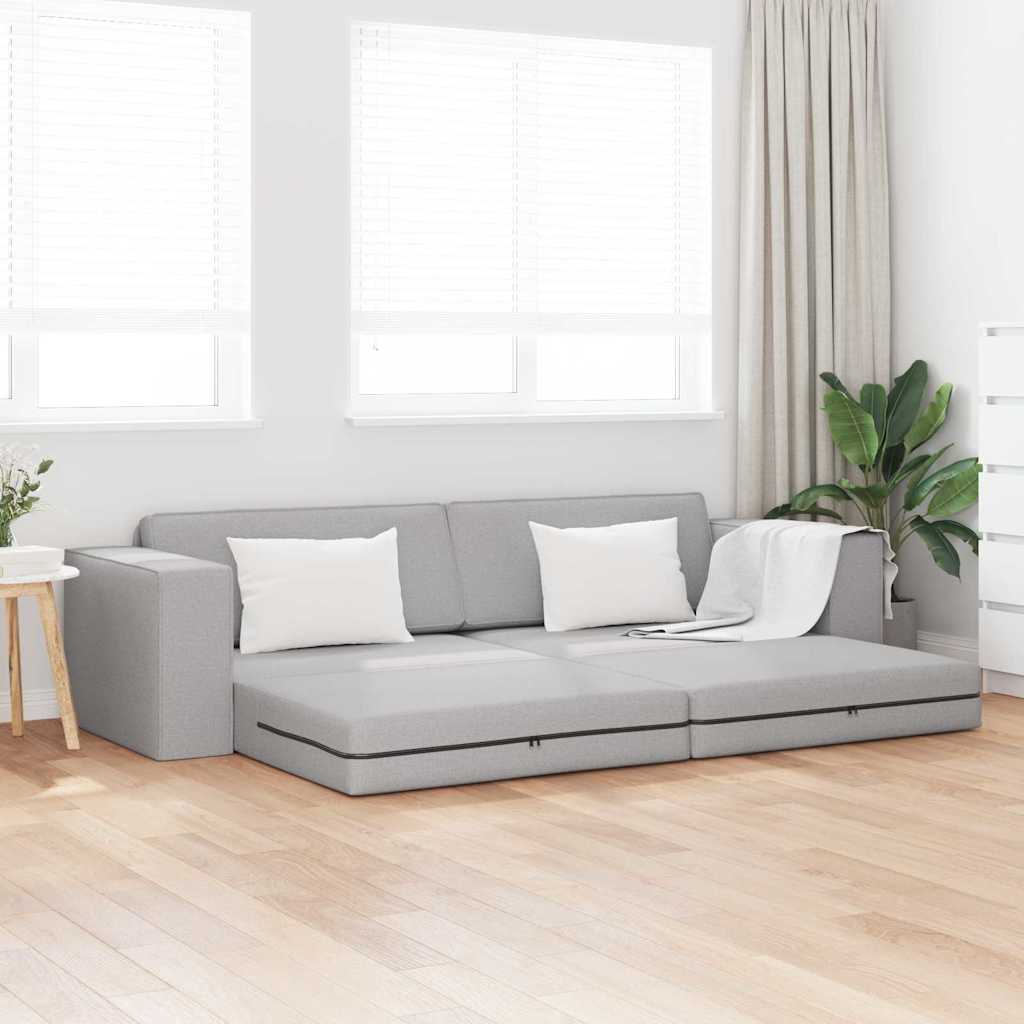 Boden-Sofa-Bett Wolken-Grau 245 x 78 x 77 cm Stoff