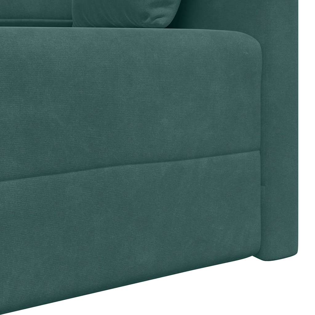 Boden-Sofa-Bett Dunkelgrün 213 x 76 x 77 cm Samt