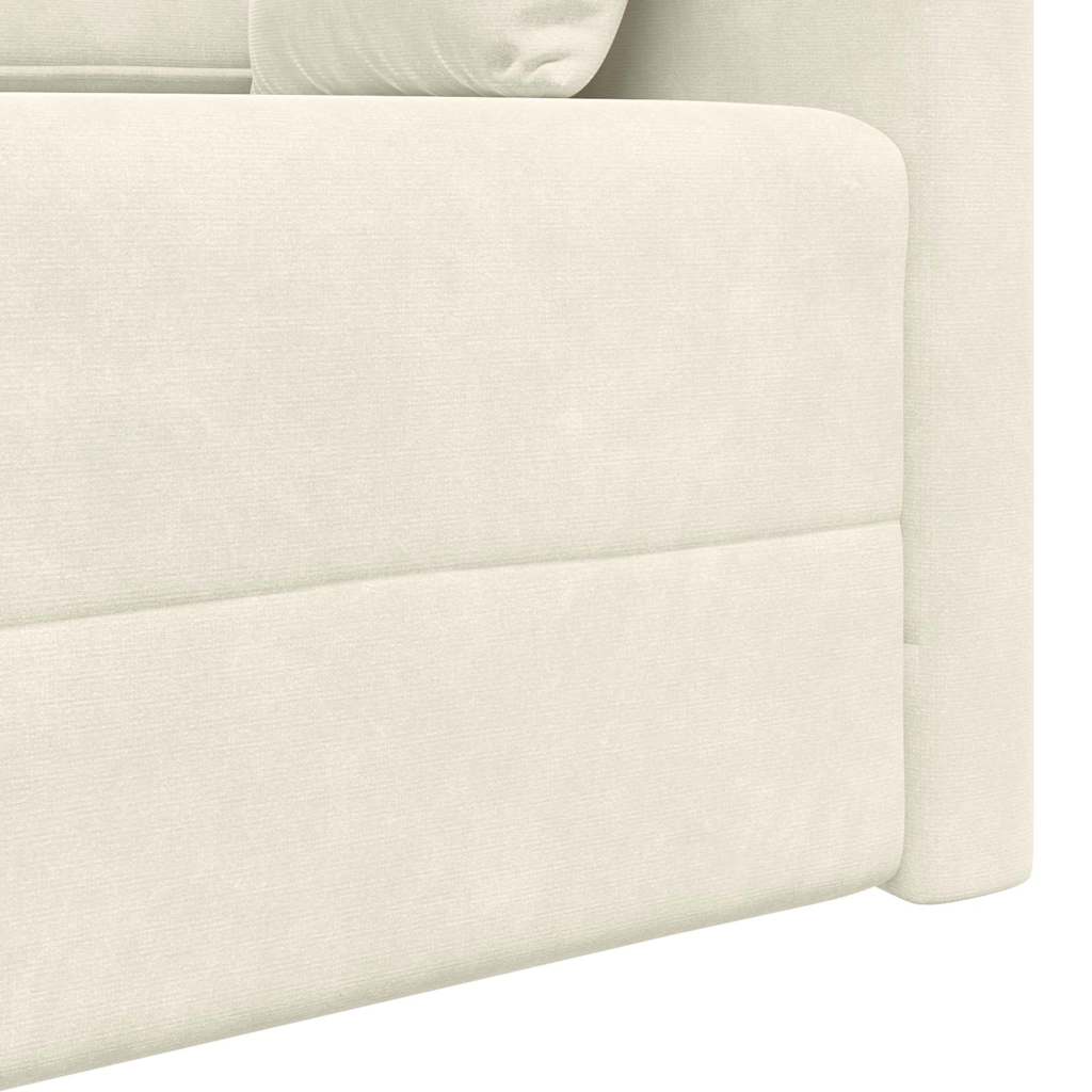 Boden-Sofa-Bett Creme 213 x 76 x 77 cm Samt