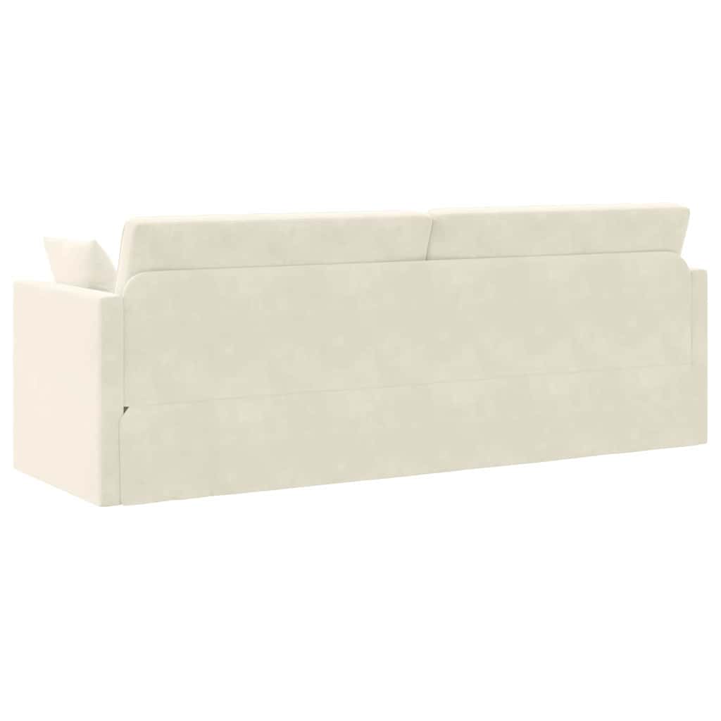 Boden-Sofa-Bett Creme 213 x 76 x 77 cm Samt