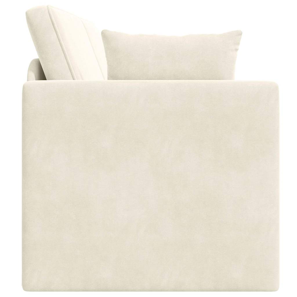 Boden-Sofa-Bett Creme 213 x 76 x 77 cm Samt