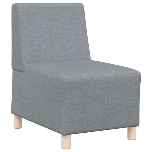 Modulares Sofa ohne Armlehnen Hellgrau 55 cm Stoff