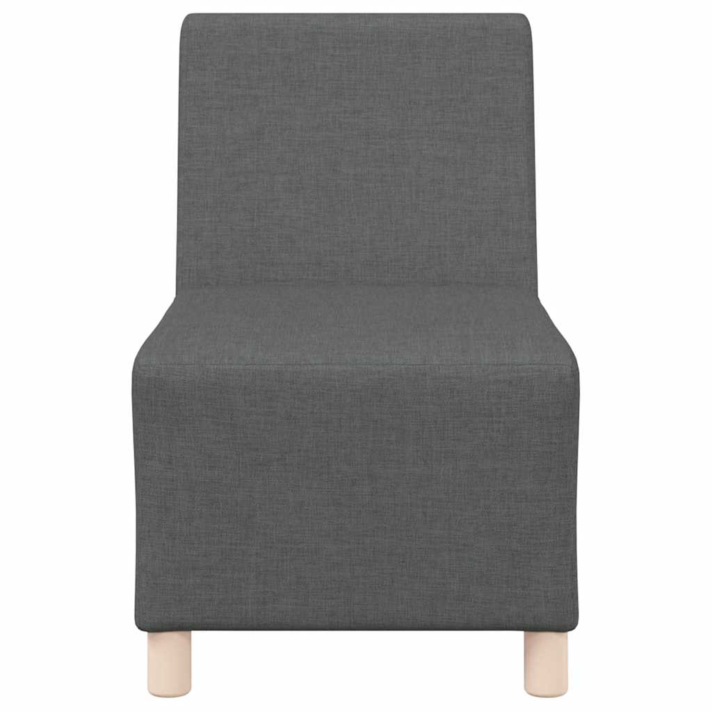Modulares Sofa ohne Armlehnen Dunkelgrau 55 cm Stoff