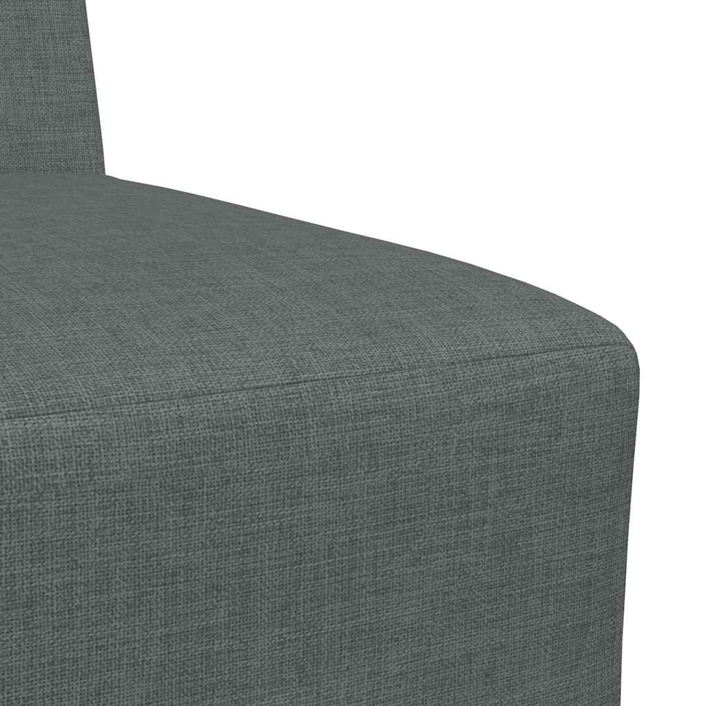 Modulares Sofa ohne Armlehnen Dunkelgrau 55 cm Stoff