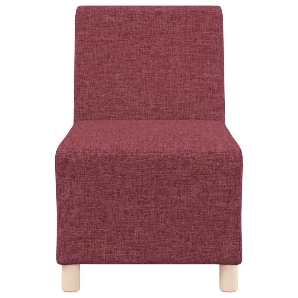 Modulares Sofa ohne Armlehnen Burgunderrot 55 cm Stoff